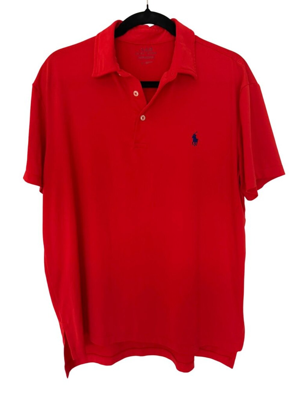 Polo Ralph Lauren Performance Red Golf Polo Shirt Navy Pony Men’s Large
